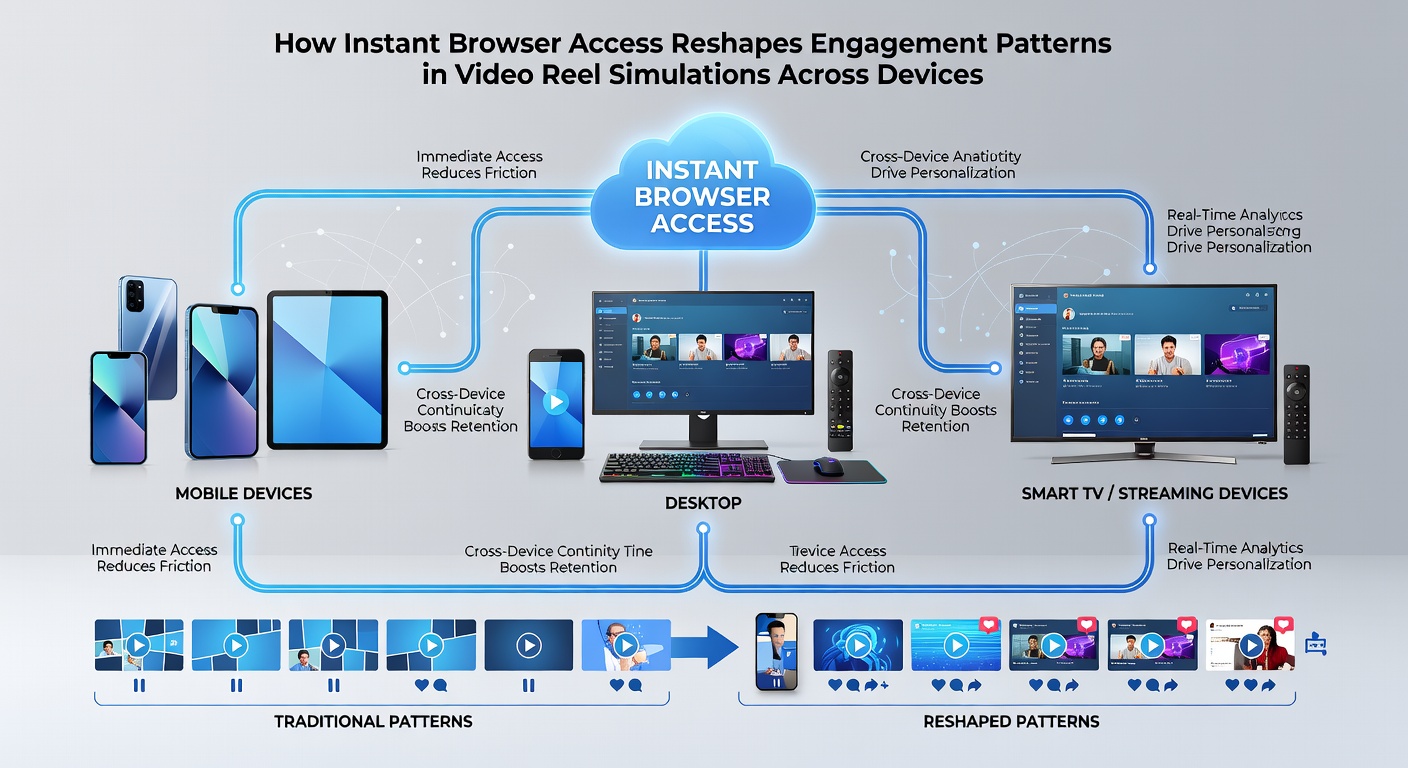Analyse der Engagement-Patterns bei Video-Reel-Simulationen mit Fokus auf Cross-Device-Nutzung und Browserzugriff